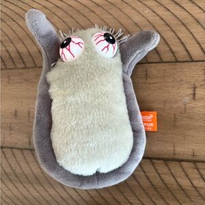 Gray and Cream Stuffed Animal Toy